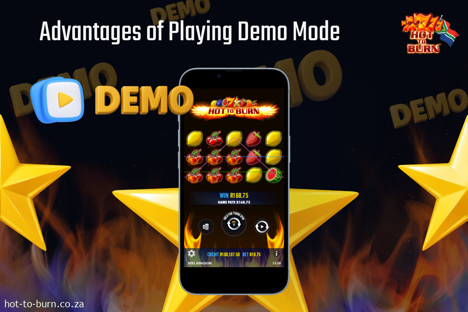 The main advantages of demo version of Hot to Burn slot