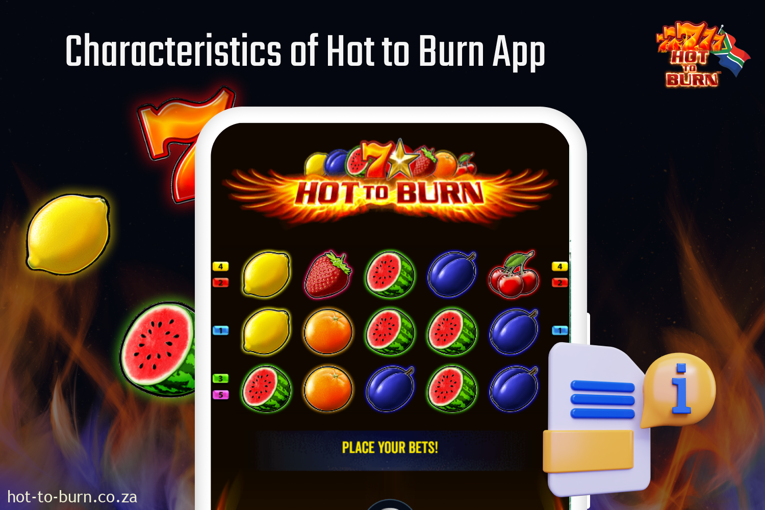 Main information about the Hot to Burn app